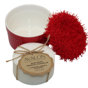 Avalon Kitchen Kit - Dish Soap, Scrubber & Soap Holder