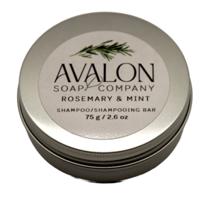 Avalon Shampoo Soap - Rosemary and Mint in Tin Container
