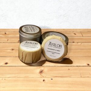 "One Less Plastic" - Avalon Shampoo and Conditioner Soap - Rosemary and Mint in Tin Containers